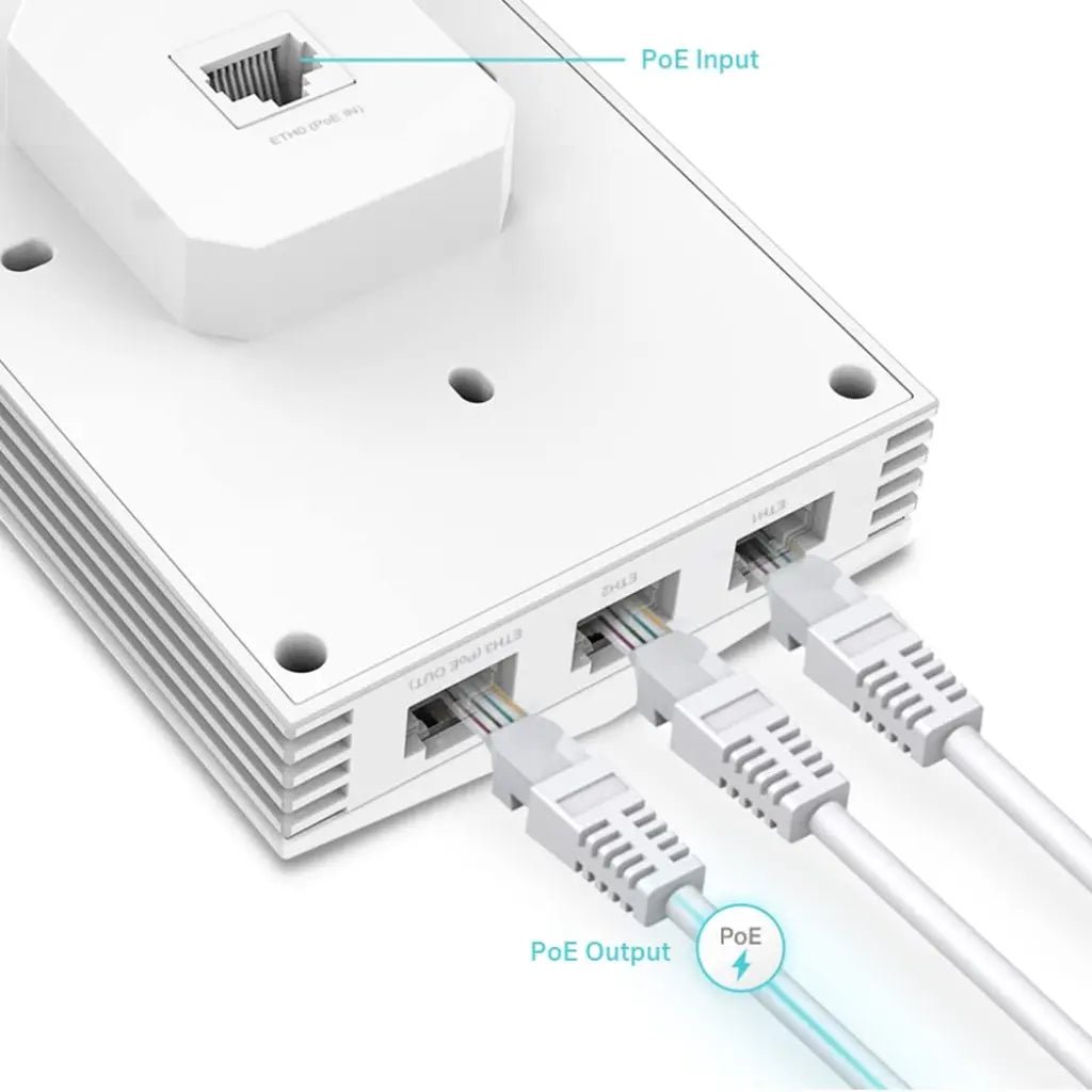 TP-Link Omada EAP655-Wall AX3000 WiFi 6 Dual-Band Gigabit Wall Plate Access Point