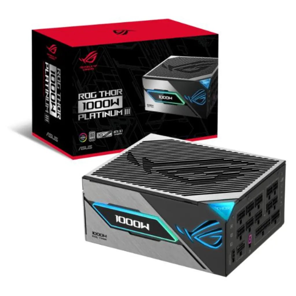 ASUS ROG Thor 1000W Platinum III ATX 3.1 Fully Modular Power Supply with GaN MOSFET Technology