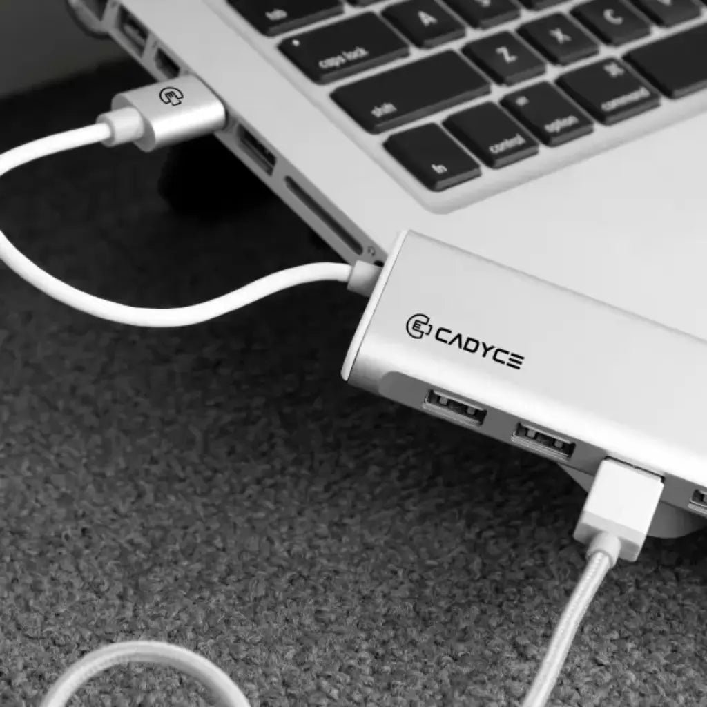 Cadyce CA-U10H USB 2.0 10-Port High-Speed Data Hub with External Power Adapter