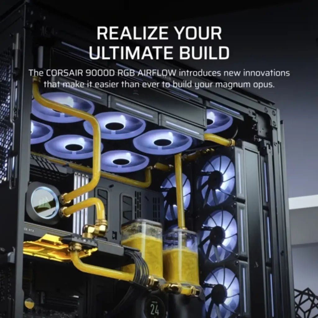 Corsair 9000D RGB Airflow Super Full Tower PC Case with Tempered Glass Side Panel