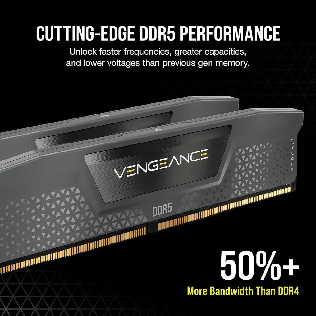 Corsair Vengeance 32GB (2x16GB) DDR5 6000MHz CL38 Desktop Memory Kit - Gray