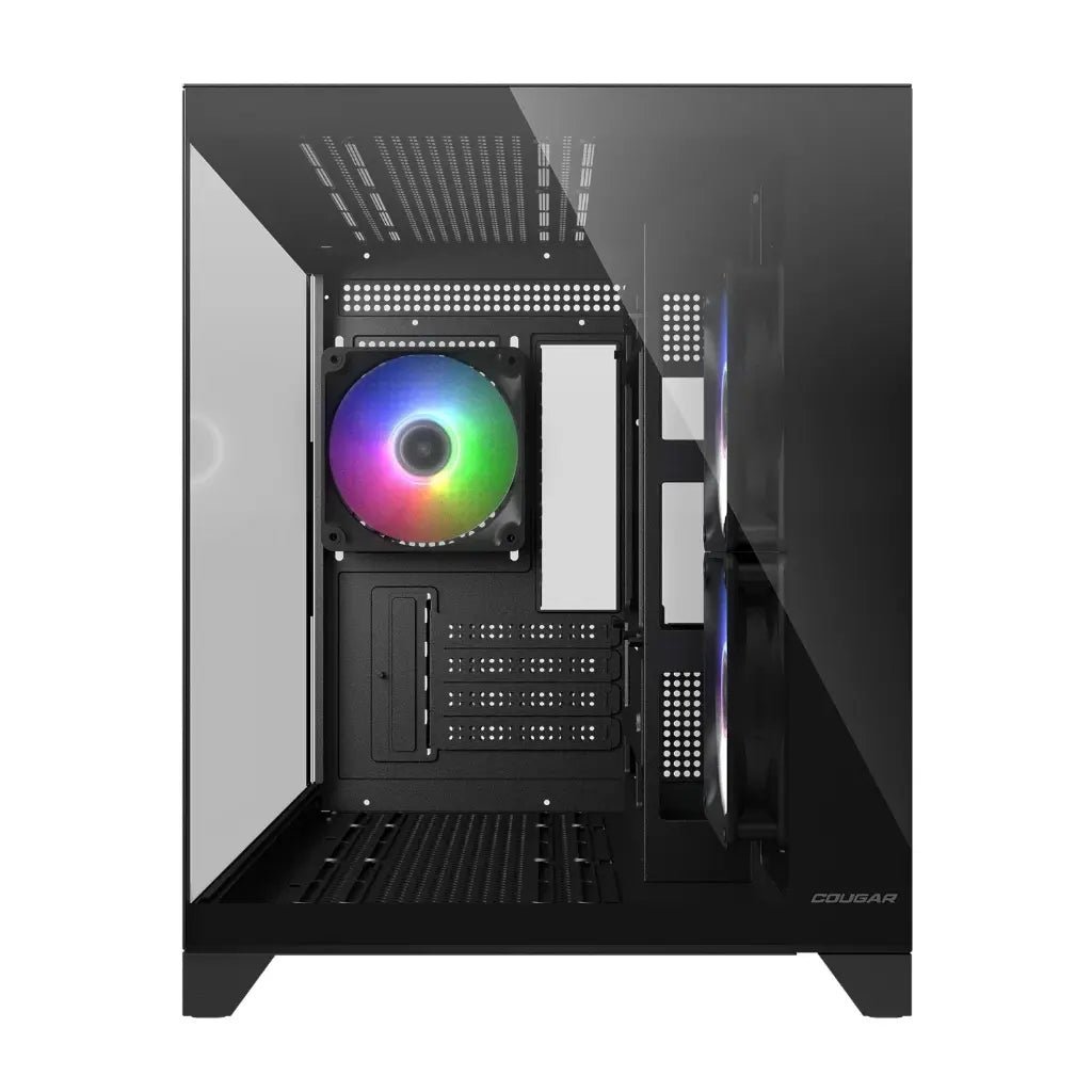 Cougar FV150 Mini RGB Dual Chamber Tempered Glass Mini Tower PC Case - Black
