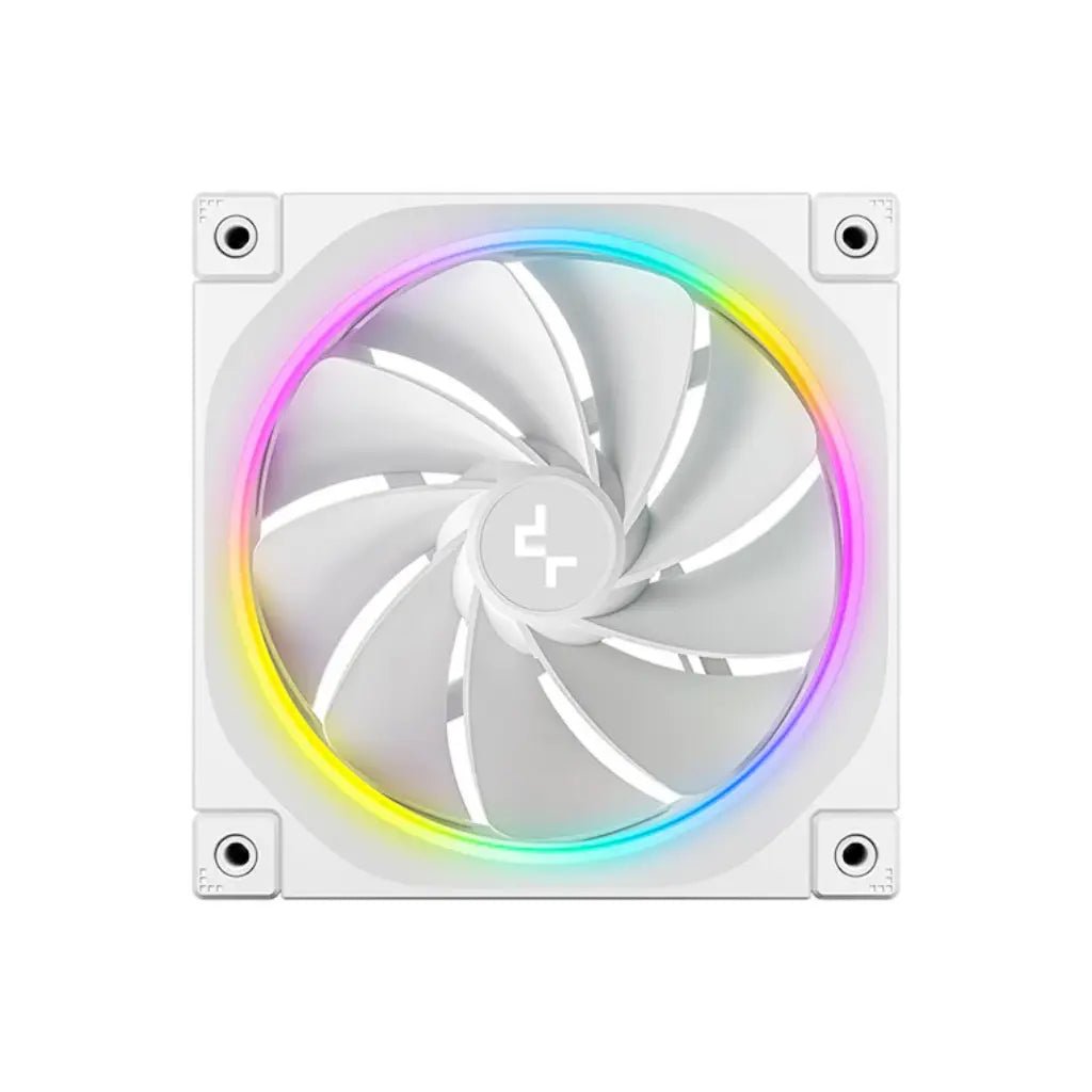 DeepCool FL12R WH 120mm ARGB Reverse Blade PWM Case Fan - 3-Pack White