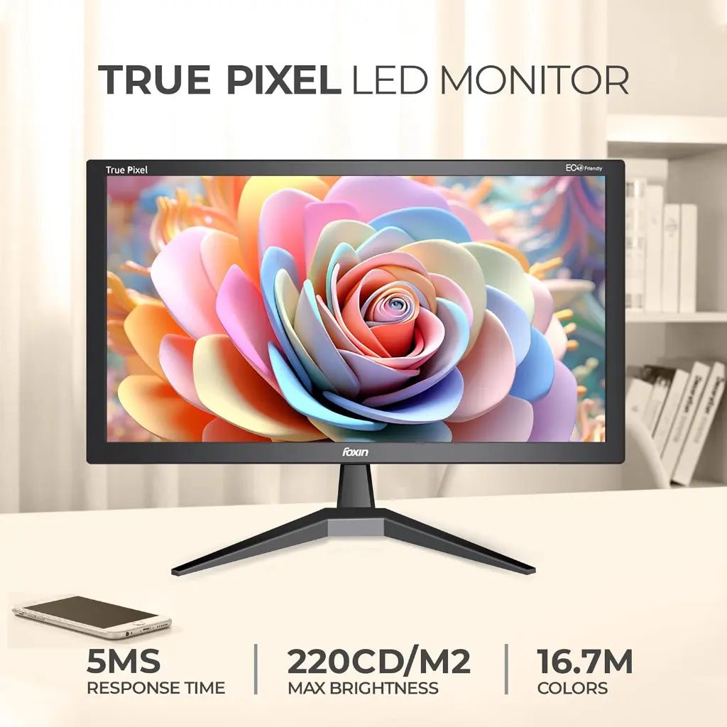 Foxin Crystal 19-Inch 60Hz 5ms Full HD Flat LED Monitor with Wall Mount Capability