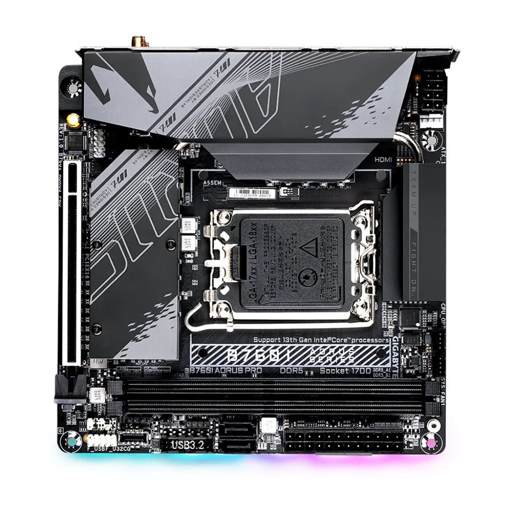 Gigabyte B760I AORUS PRO Wi-Fi 6E Intel B760 Chipset DDR5 Mini-ITX Gaming Motherboard