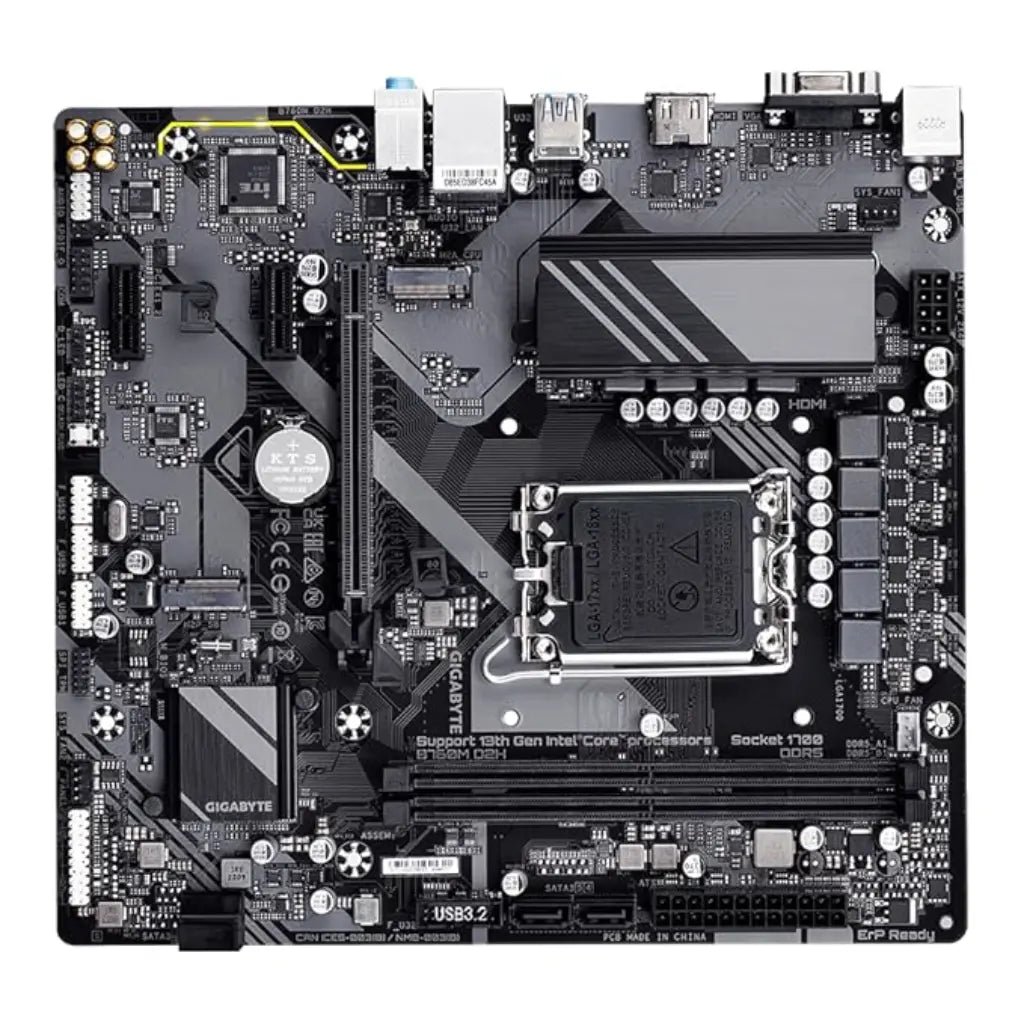 Gigabyte B760M D2H Intel B760 LGA1700 DDR5 Micro-ATX Motherboard for 12th/13th/14th Gen Intel Core Processors
