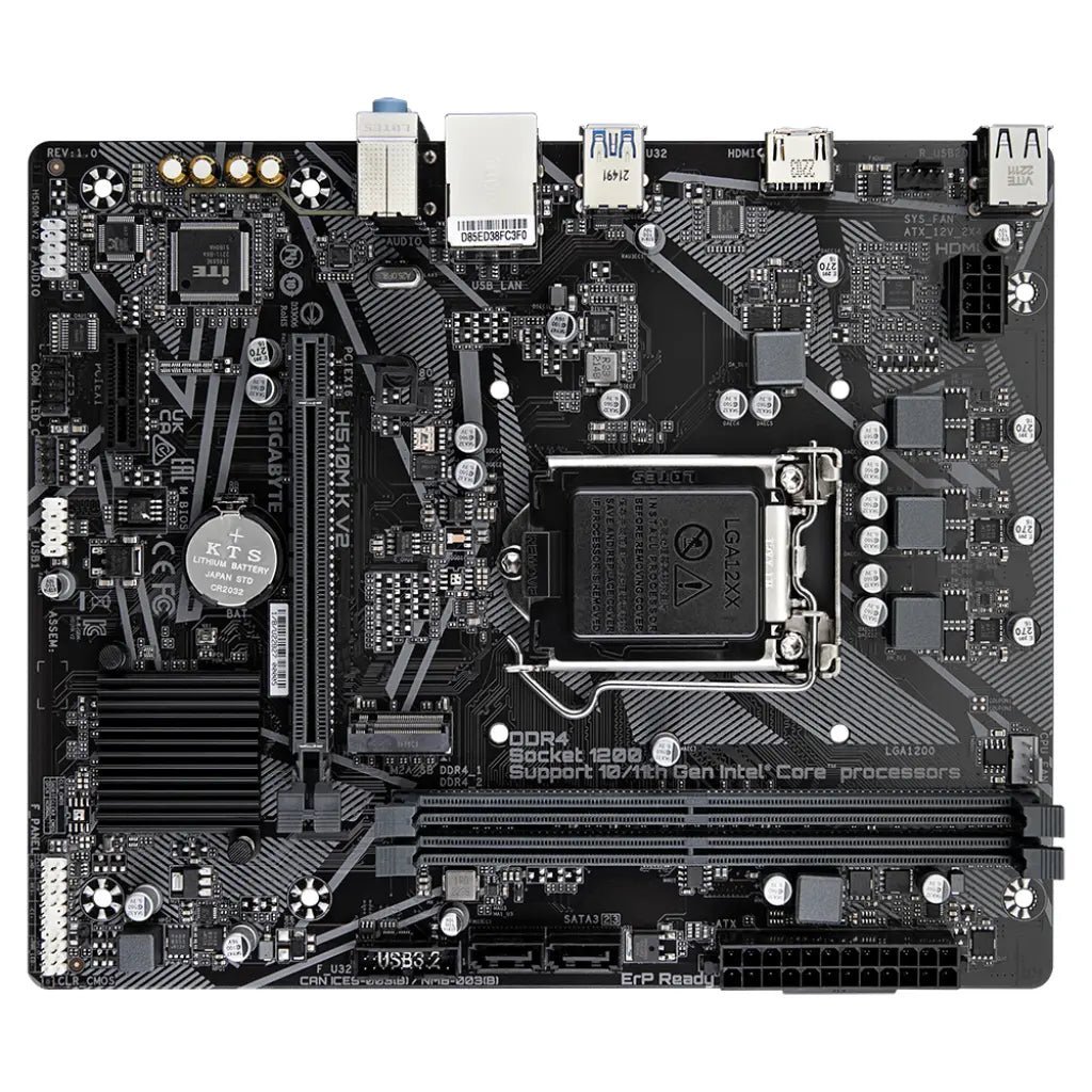 Gigabyte H510M K V2 Intel H510 LGA1200 DDR4 Micro-ATX Motherboard for 10th and 11th Gen Intel Core Processors