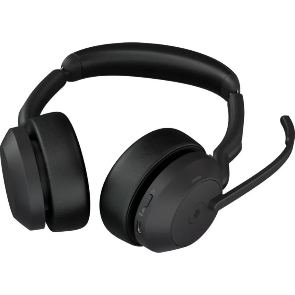 Jabra Evolve2 55 MS Stereo Wireless Bluetooth Headset with Active Noise Cancellation and USB-C Adapter