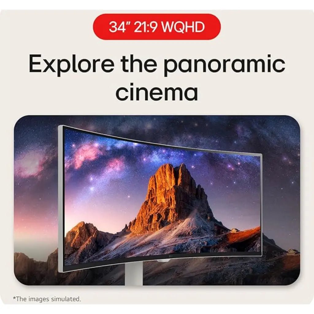 LG 34-inch UltraWide Curved WQHD Smart Monitor with webOS (34SR65QC-W)