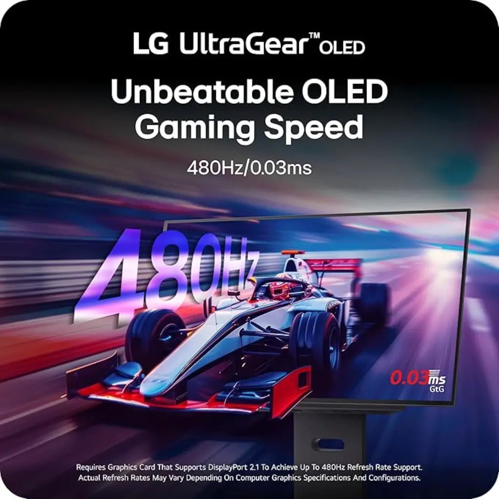 LG UltraGear 27GX790A-B 27-inch OLED QHD 1440p 480Hz High-Performance Gaming Monitor