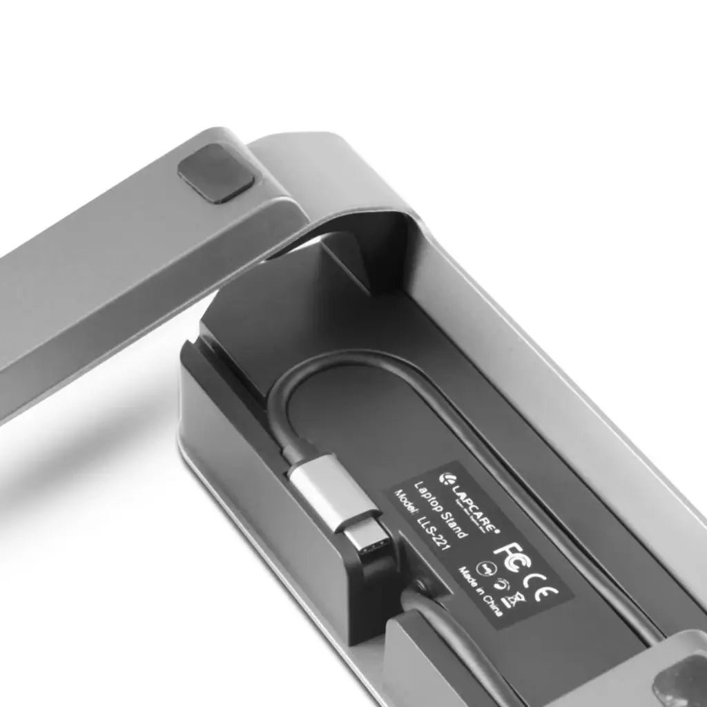 Lapcare Legend Ergonomic Aluminium Alloy RGB Laptop Stand with 4-Port USB 3.0 Hub