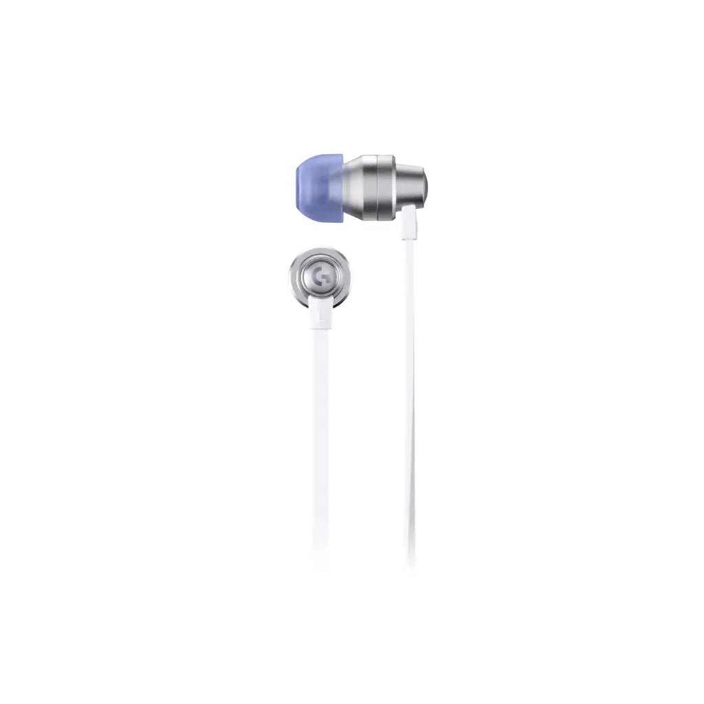 Logitech G333 Wired Gaming Earphones with Dual Dynamic Drivers and In-Line Microphone - White