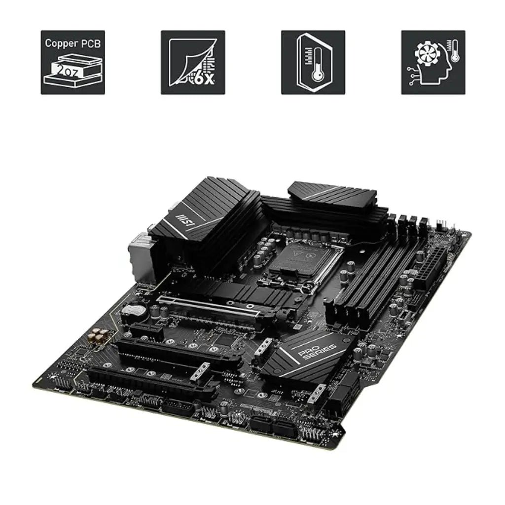 MSI PRO Z790-P WIFI 6E Intel Z790 LGA1700 DDR4 ATX Motherboard for 12th/13th/14th Gen Intel Core Processors