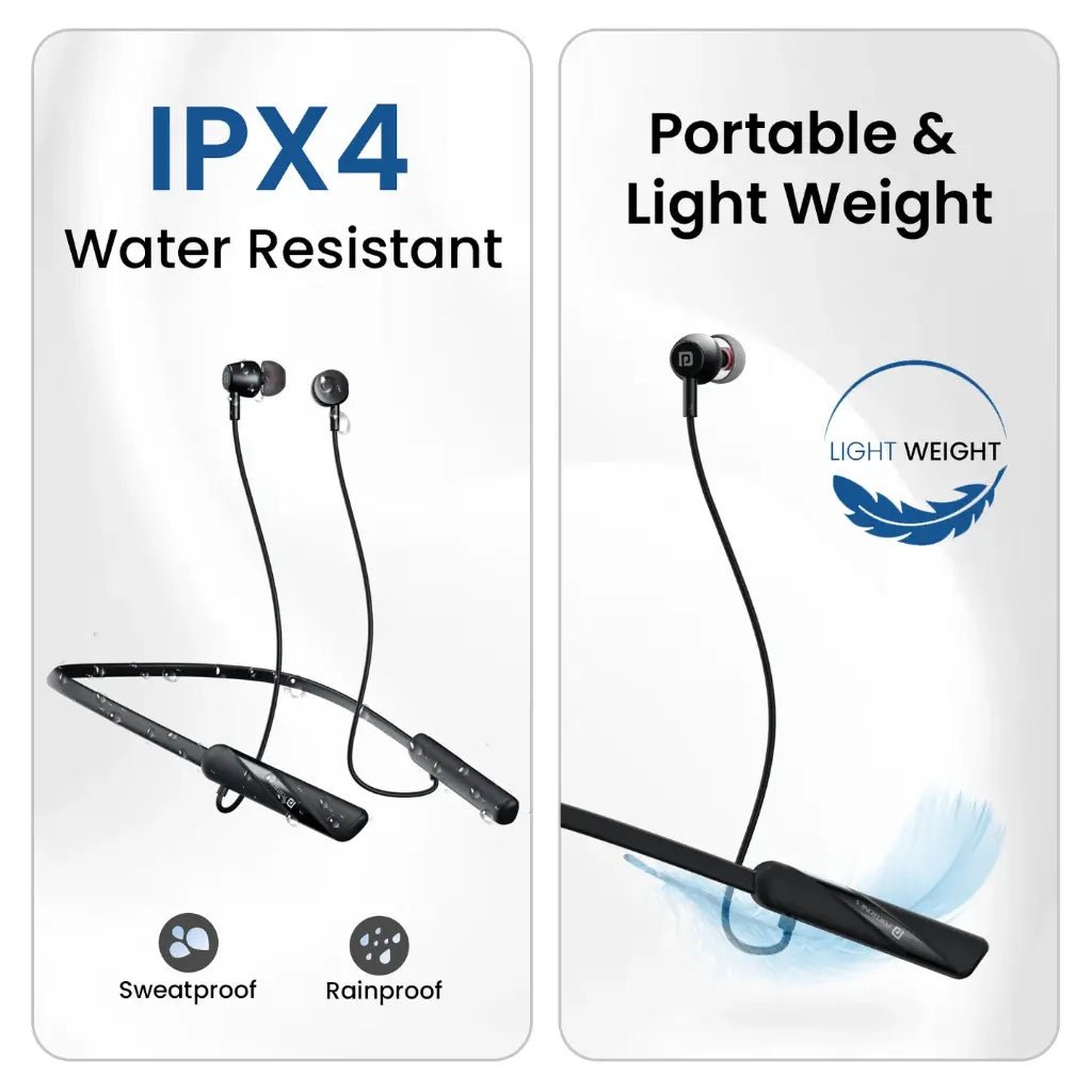 Portronics Harmonics Z10 Wireless Neckband with Bluetooth 5.3 and 35-Hour Battery Life