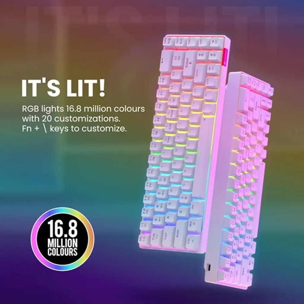 Portronics Hydra 10 (POR 1607) Mechanical Wireless Gaming Keyboard with RGB Backlighting