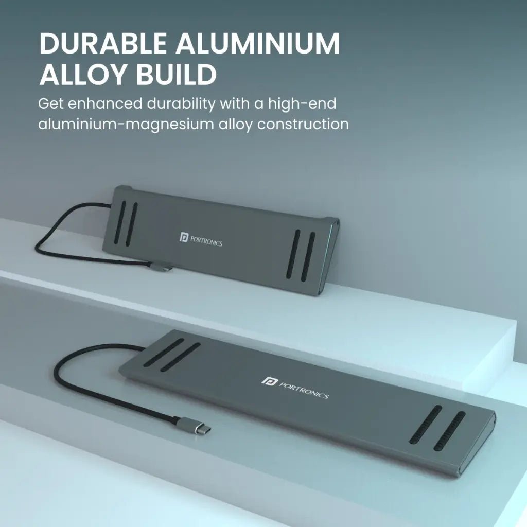 Portronics Mport 13C (POR 1763) 13-in-1 USB-C Docking Station with 4K HDMI Output and Multi-Port Connectivity