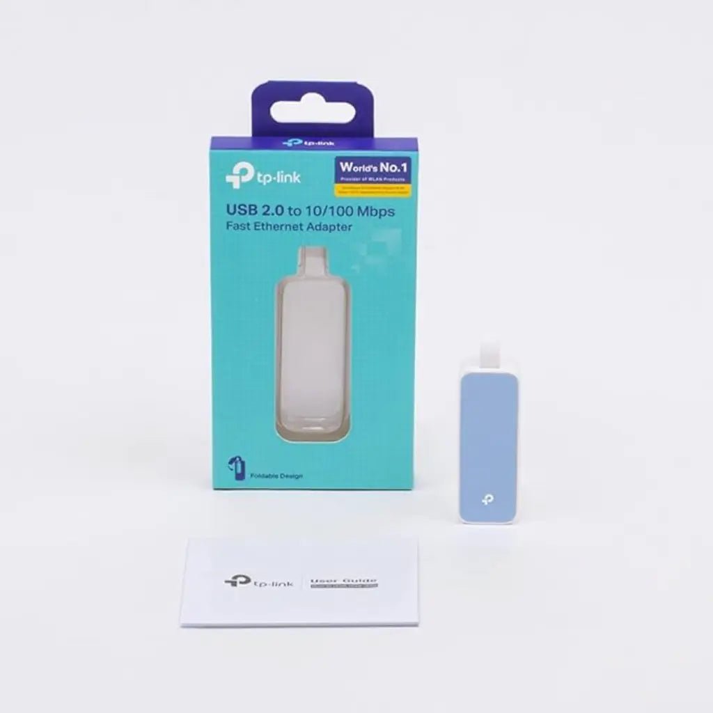 TP-Link UE200 USB 2.0 to 100Mbps Ethernet Network Adapter with Compact Foldable Cable Design