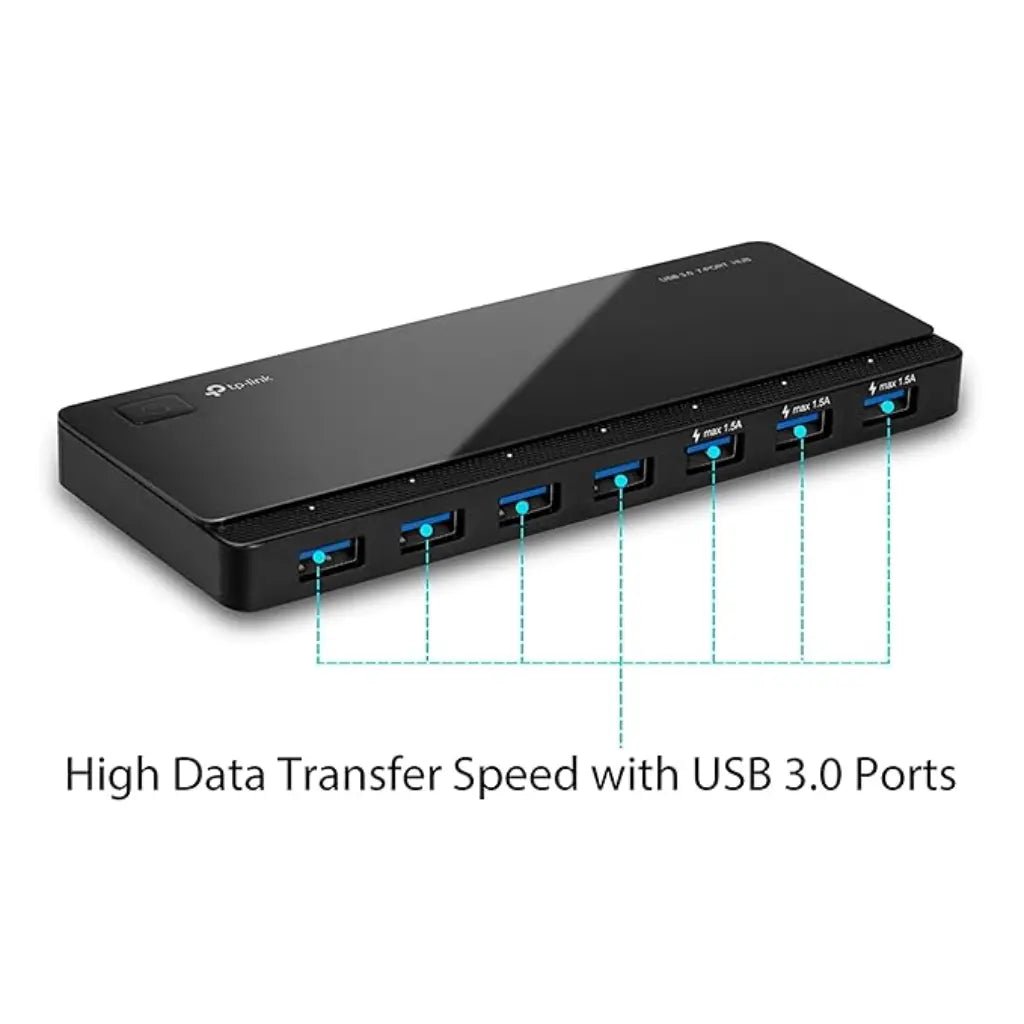 TP-Link UH700 7-Port USB 3.0 Data Hub with 5V/1.5A Fast Charging and 5Gbps Transfer Speed