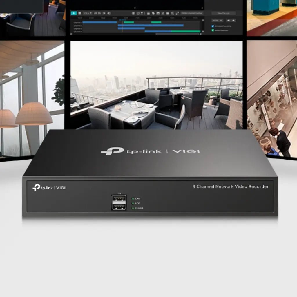 TP-Link VIGI NVR1008H 8-Channel Network Video Recorder with 24/7 Continuous Surveillance Recording