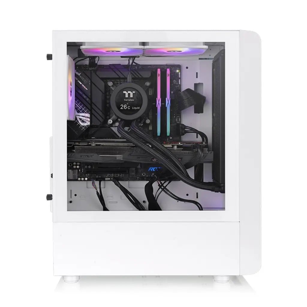 Thermaltake S200 TG ARGB Snow Edition ATX Mid-Tower PC Case with Tempered Glass Side Panel