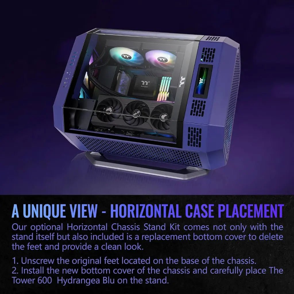 Thermaltake Tower 600 ATX Mid Tower Case - Future Dusk Edition with Octagonal Vertical Design