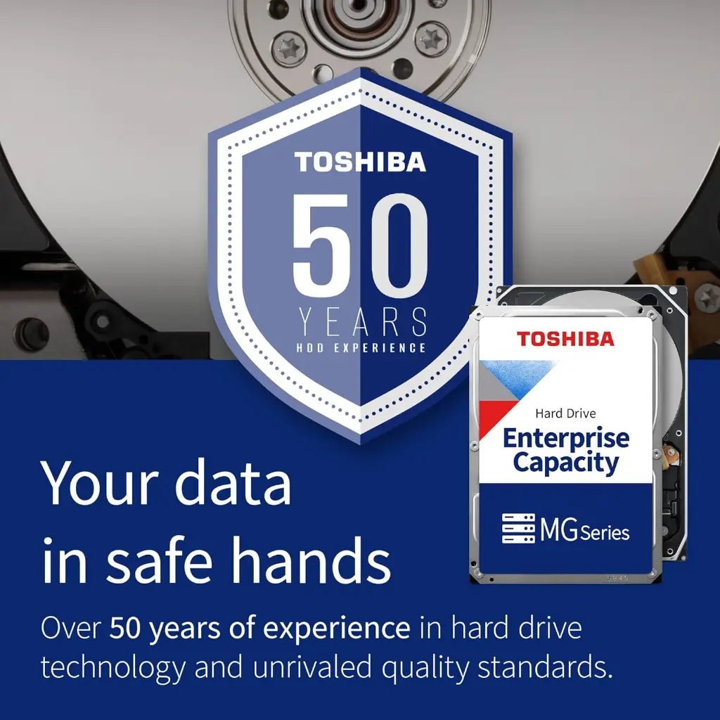 Toshiba MG11ACA22TE 22TB 3.5-Inch Enterprise SATA 6Gb/s 7200RPM CMR Hard Drive for NAS and Data Center