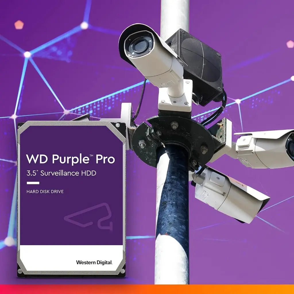 Western Digital Purple Pro 18TB 3.5-inch SATA 7200RPM Surveillance Hard Drive for Professional Security Systems
