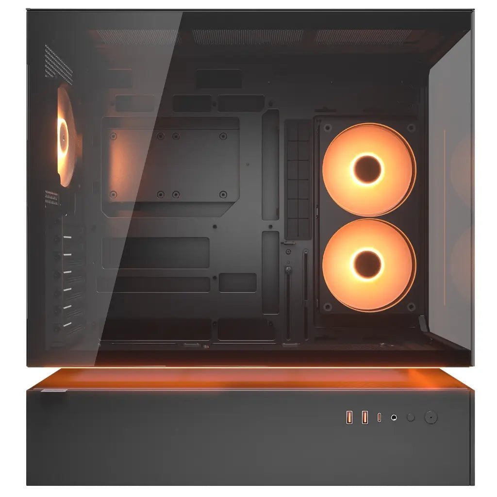 Cougar CFV235 Black ATX Mid-Tower Gaming PC Case with Tempered Glass and Central Floating Ventilation