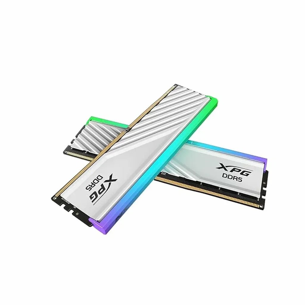 XPG LANCER BLADE RGB 32GB (2x16GB) DDR5 6000MHz CL34 Low-Profile Gaming Desktop Memory Kit - White - Intel XMP 3.0 & AMD EXPO Ready