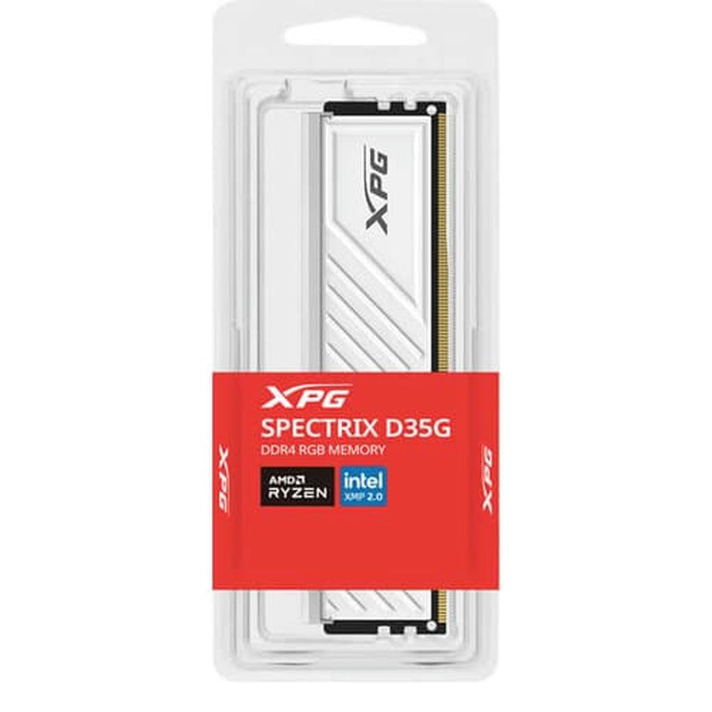XPG SPECTRIX D35G 32GB (2x16GB) DDR4 3600MHz CL18 RGB Desktop Memory - White