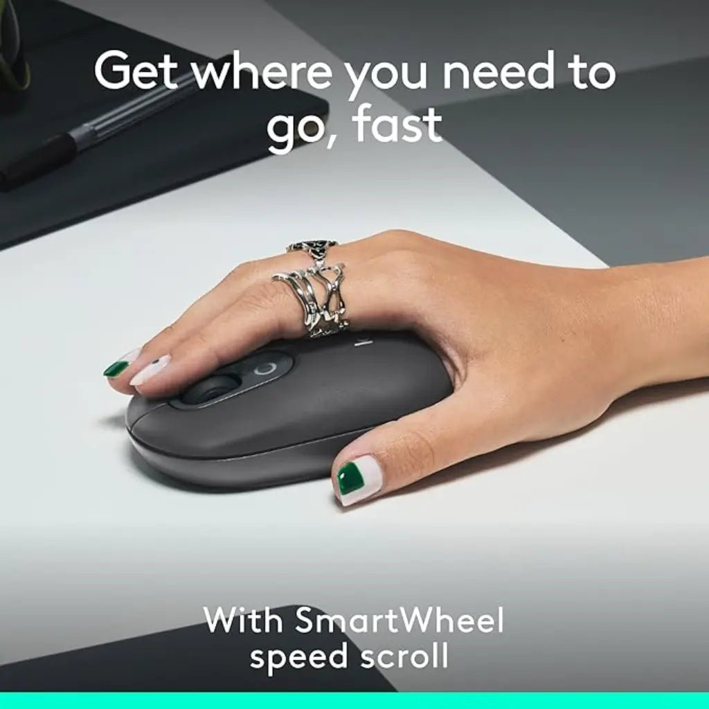 Logitech POP Multi-Device Bluetooth Wireless Mouse with Customizable Emoji Button - Graphite