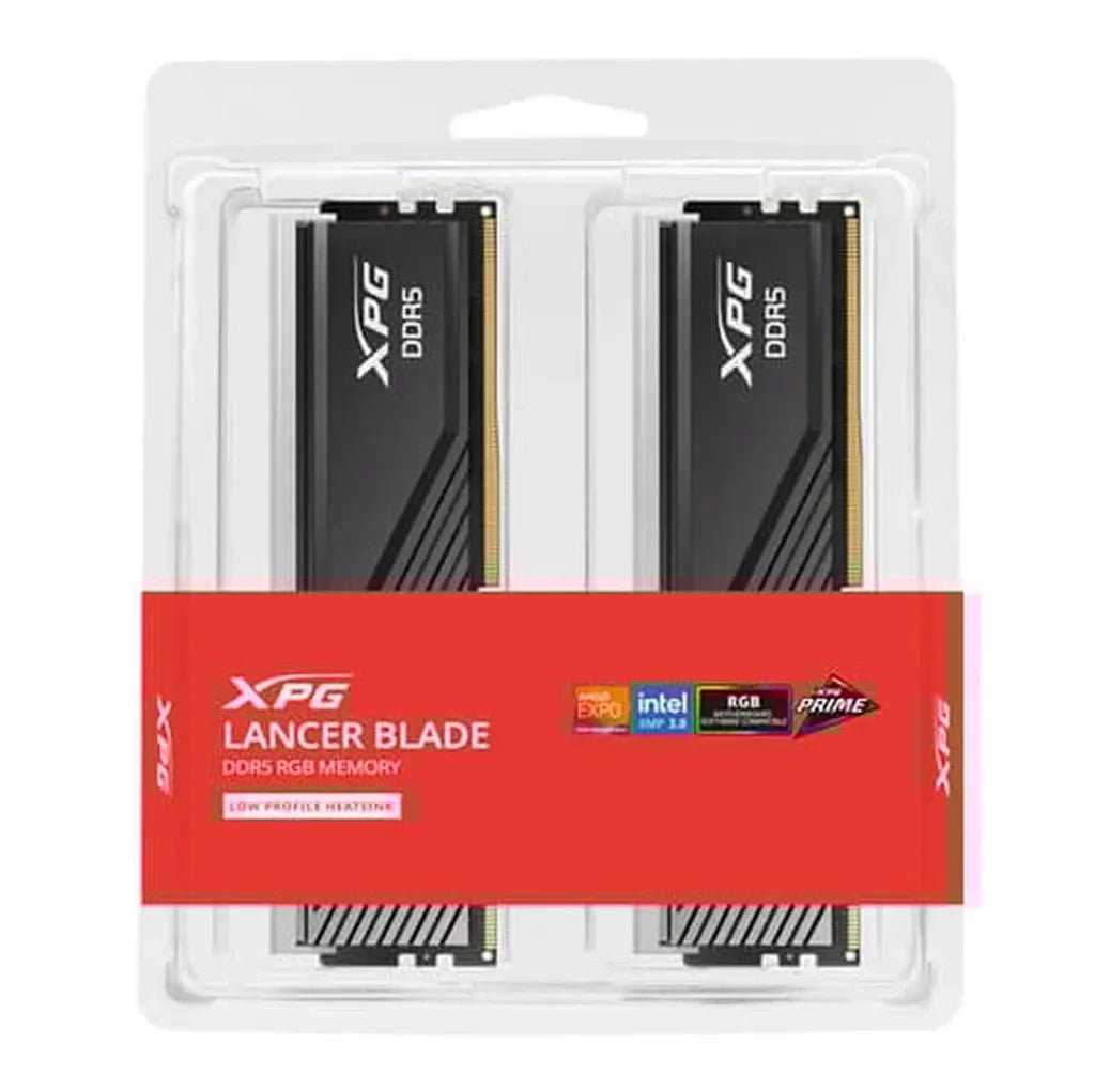 XPG LANCER BLADE RGB 32GB (2x16GB) DDR5 6400MHz CL32 High-Performance Gaming Desktop Memory - Black