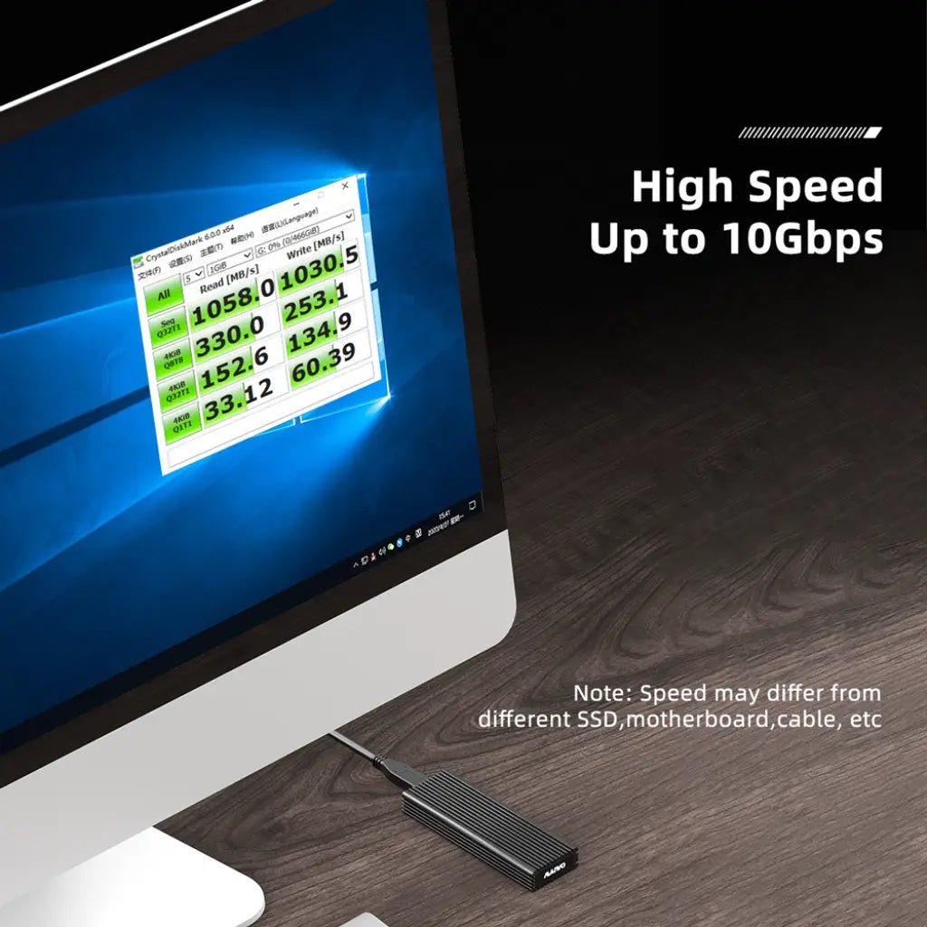 MAIWO K1687P2 USB 3.2 Gen2 Type-C 10Gbps Dual Protocol M.2 NVMe and SATA SSD Enclosure