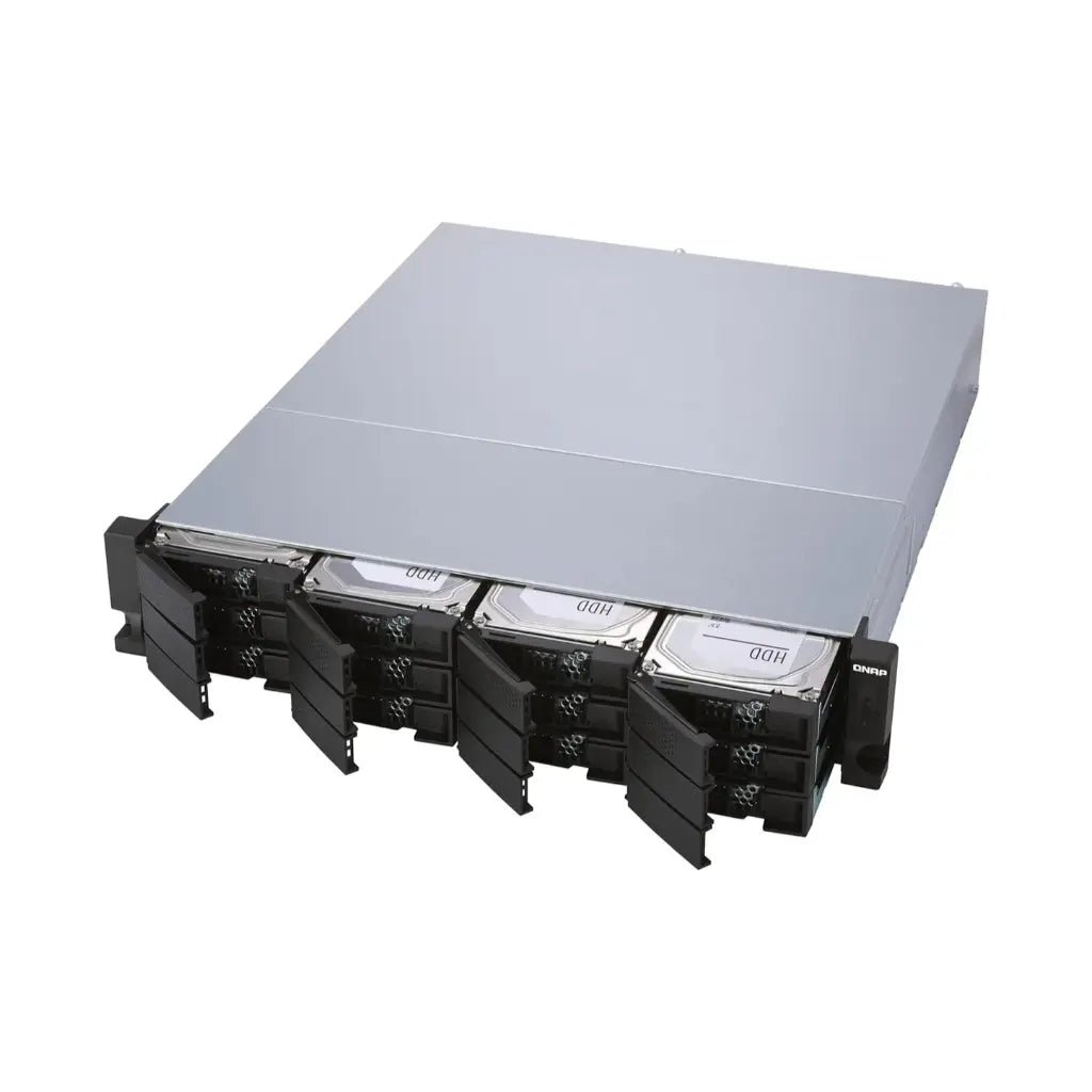 QNAP TL-R1200S-RP 12-Bay 2U Rackmount SATA 6Gb/s JBOD Storage Enclosure with Redundant Power Supply
