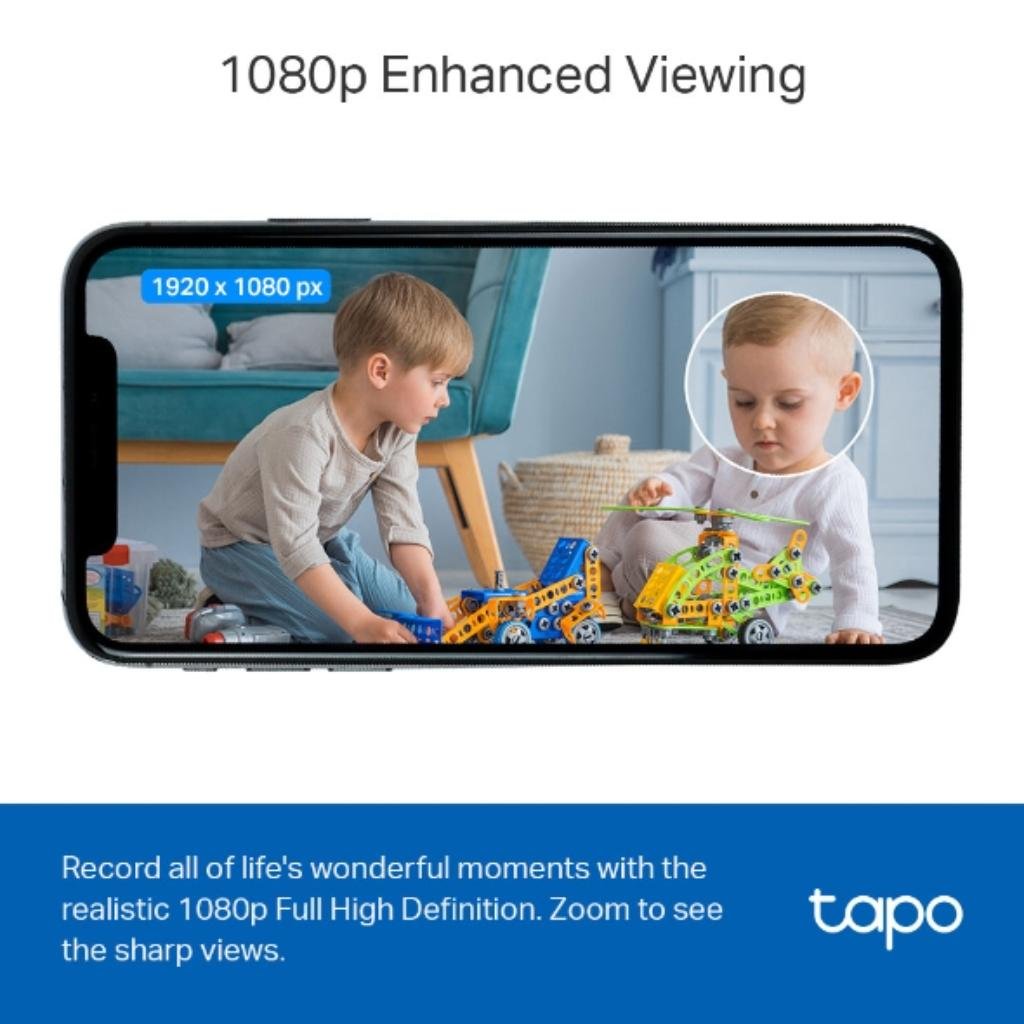 TP-Link Tapo C100 1080p Full HD Indoor Wi-Fi Security Camera with Night Vision and Two-Way Audio