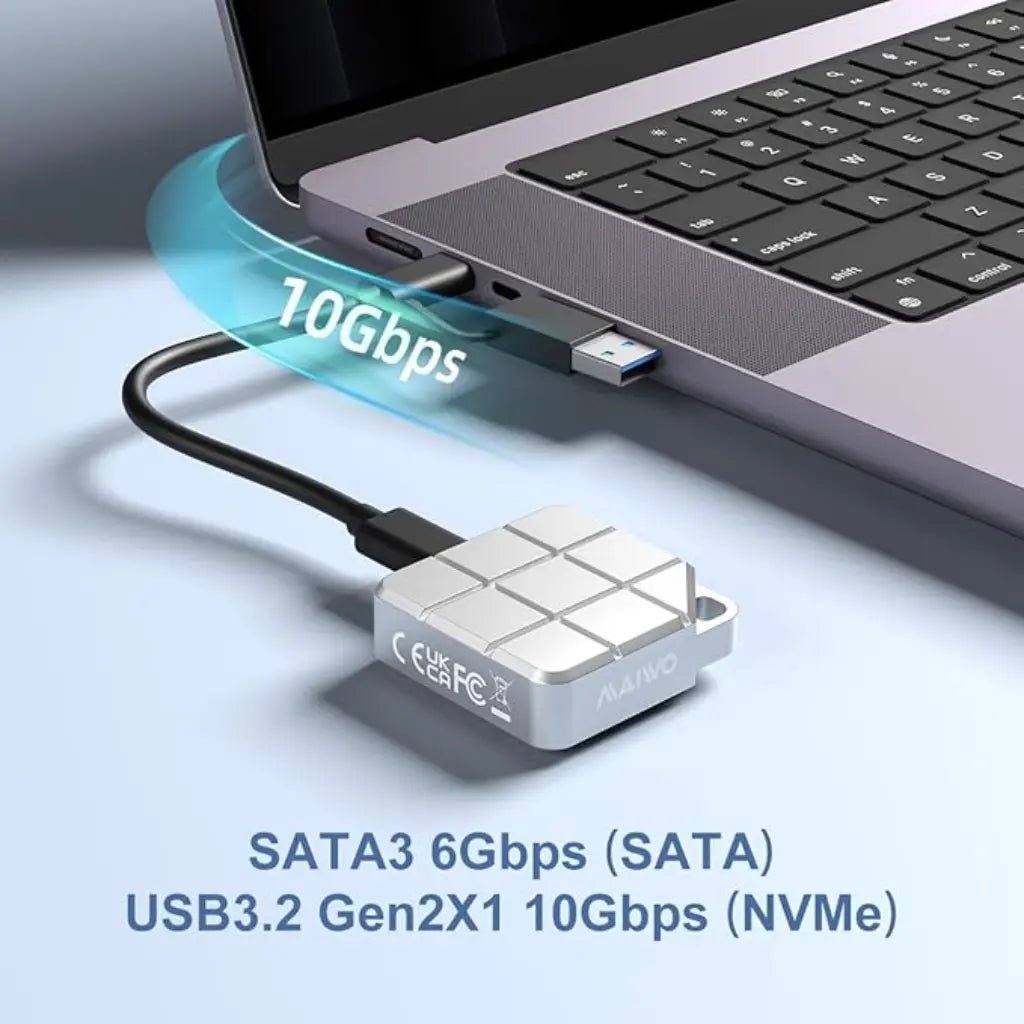 MAIWO K1725P2 Tool-Free USB 3.2 Gen2 10Gbps M.2 2230 NVMe/SATA SSD Enclosure Adapter