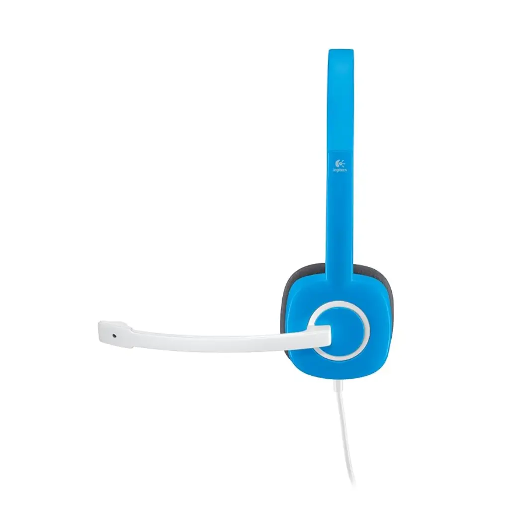 Logitech H150 Wired Stereo Headset with Noise-Cancelling Microphone and 3.5mm Jack - Blue
