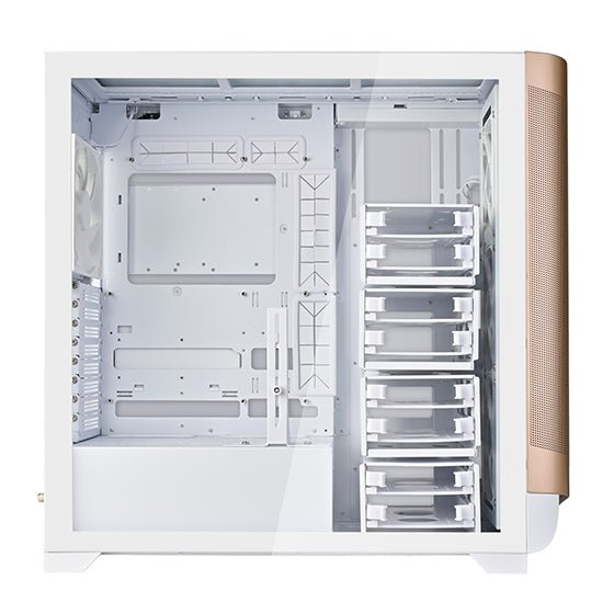 SilverStone SETA A2 ATX Mid Tower PC Case with Tempered Glass Side Panel - White and Rose Gold Edition