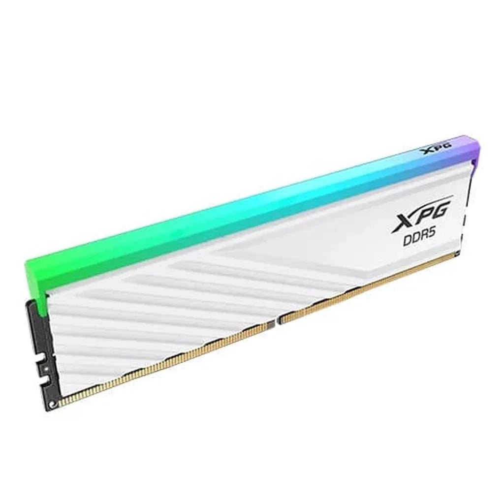 XPG LANCER BLADE RGB 32GB (2x16GB) DDR5 6000MHz CL36 Low-Profile Gaming Desktop RAM Kit - White (Intel XMP 3.0 & AMD EXPO Ready)