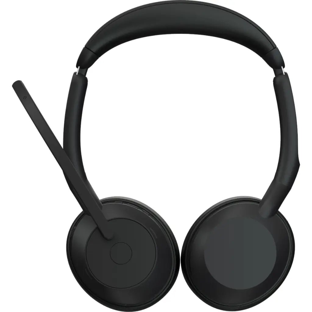 Jabra Evolve2 55 Professional UC Stereo Bluetooth Wireless Headset with USB-A Adapter - Black