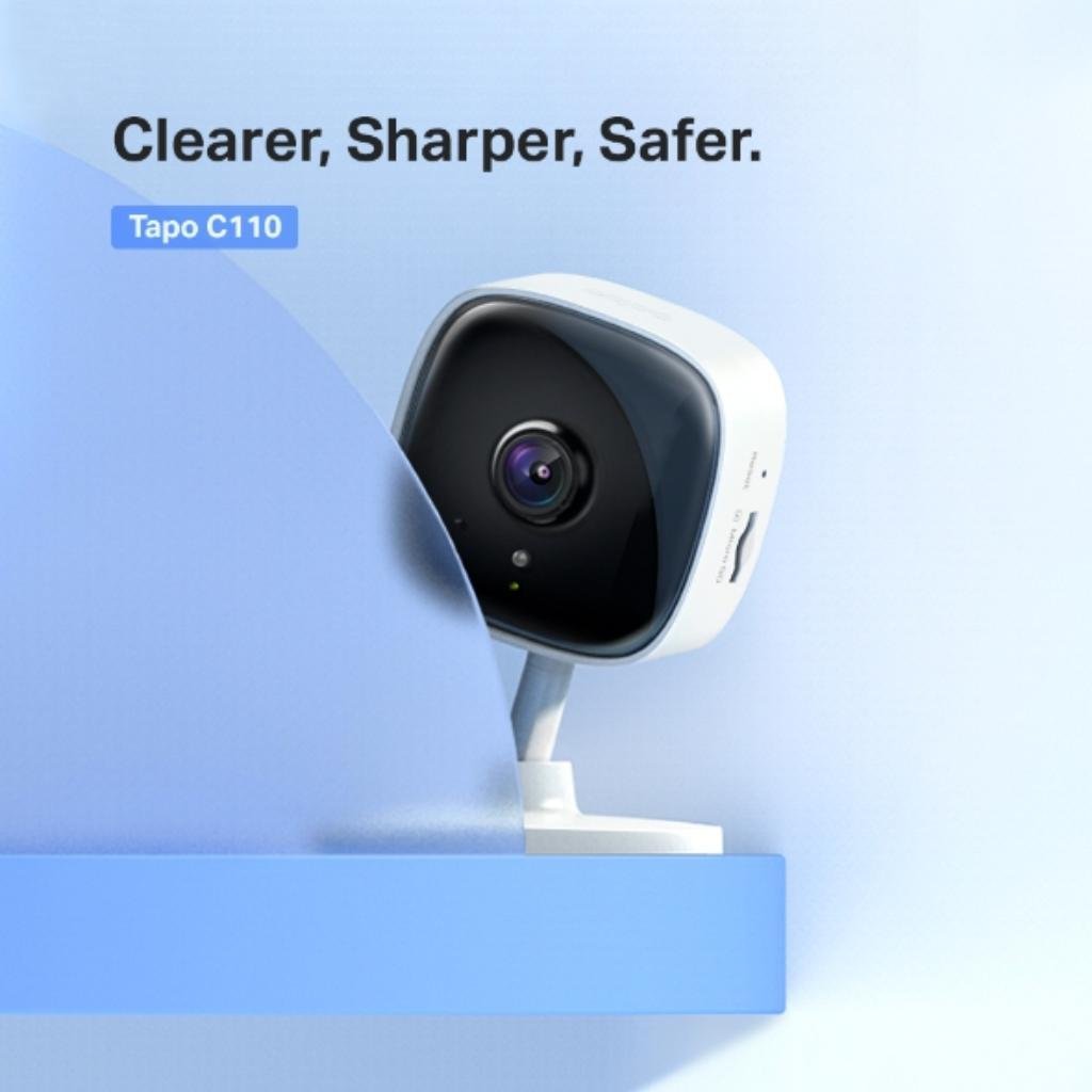 TP-Link Tapo C110 3MP Ultra HD Indoor Wi-Fi Security Camera with Night Vision