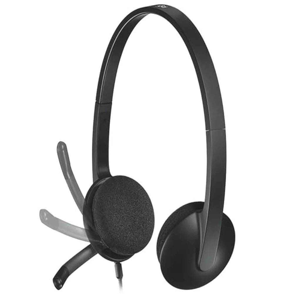 Logitech H340 USB Wired Stereo Headset with Noise-Cancelling Microphone - Black