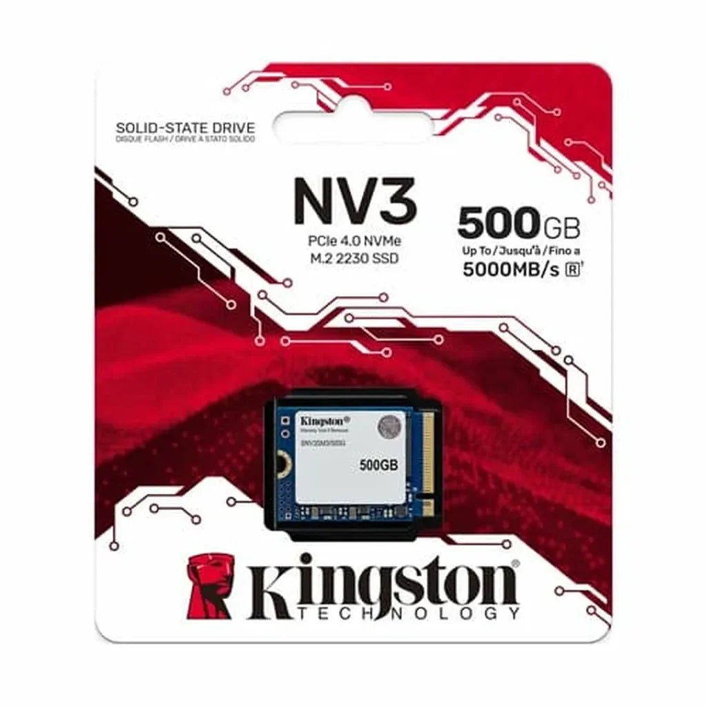 Kingston NV3 500GB M.2 2230 PCIe 4.0 NVMe SSD Internal Solid State Drive