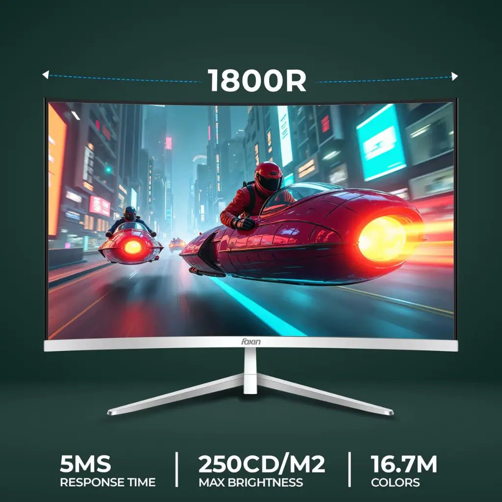 Foxin Elite Pro 24-Inch 100Hz Full HD 1080p Curved LED Gaming Monitor