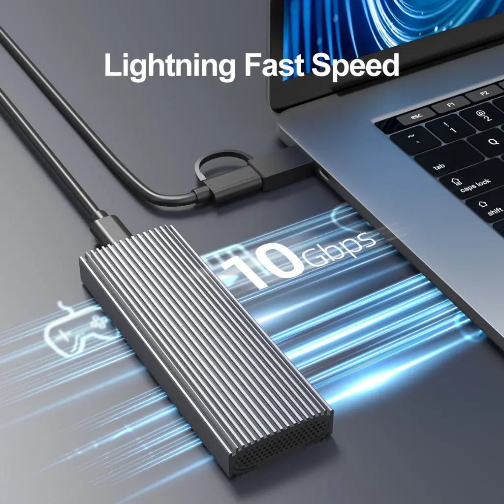 MAIWO K1691 USB-C 3.1 Gen2 Tool-Free M.2 NVMe and SATA SSD External Enclosure Adapter
