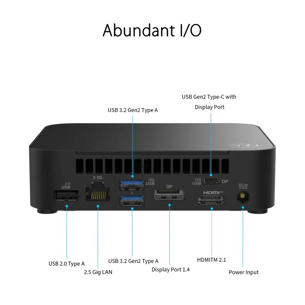 ASUS NUC 14 Essential Kit NUC14MNK Mini PC with Intel N-Series Processor (Barebone System)