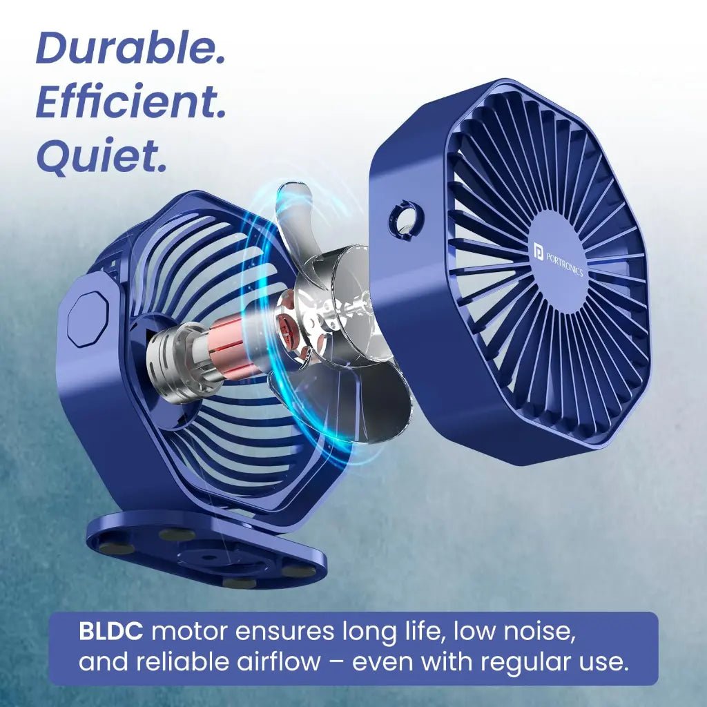Portronics Chill On Mini Type-C 360-Degree Rotating Portable Handheld Fan