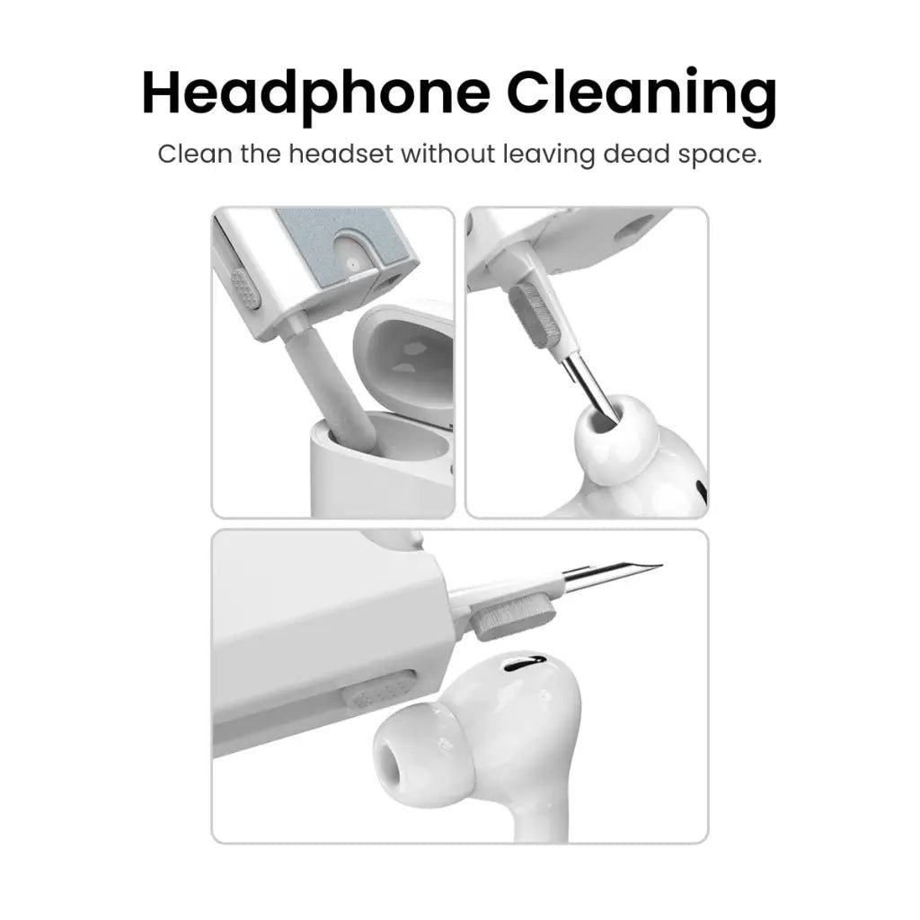 Portronics Clean M 8-in-1 Multifunctional Gadget Cleaning Kit with Integrated Mobile Holder