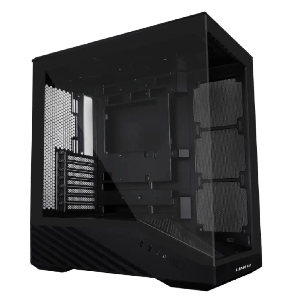 Lian Li Vector V100 Mid Tower Dual Tempered Glass PC Case with Back-Connect Support - Black
