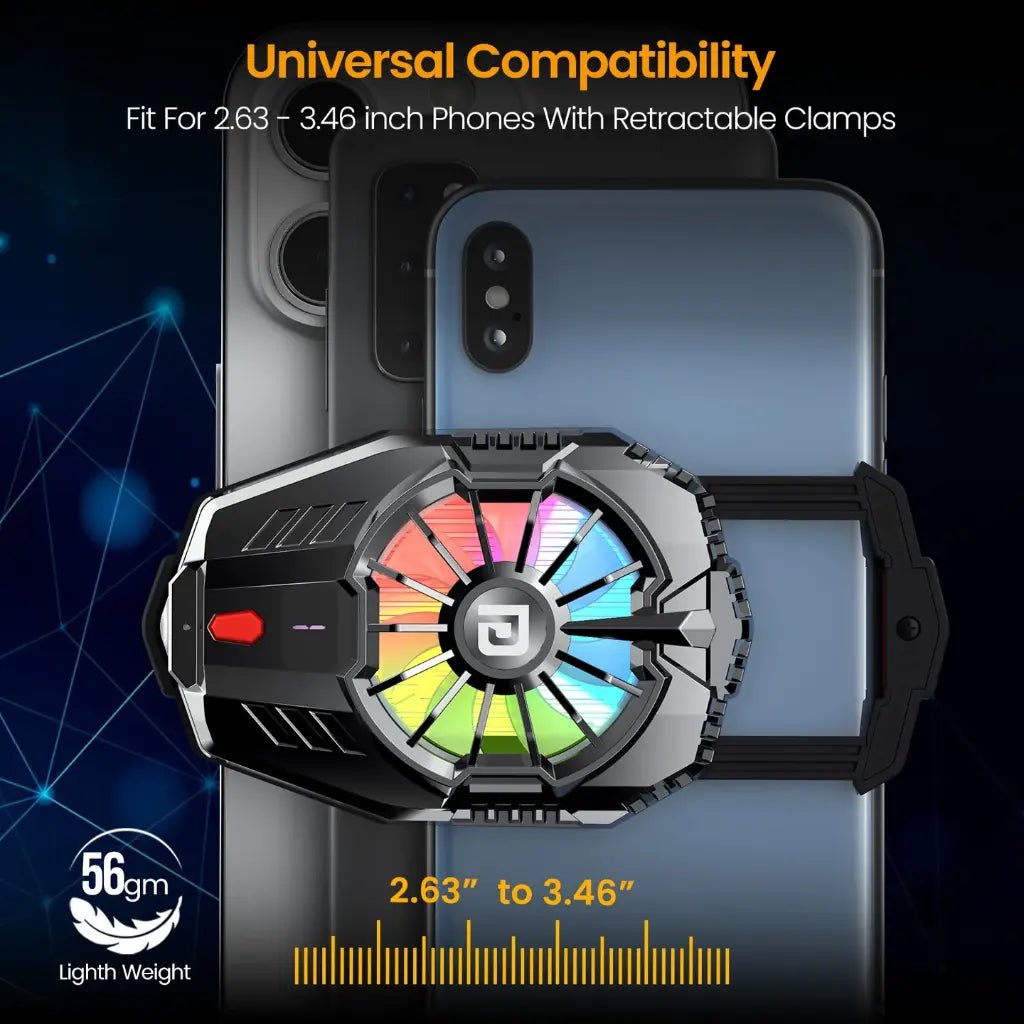 Portronics Cool Pulse POR 2649 Portable Smartphone Radiator Cooler with RGB Lighting